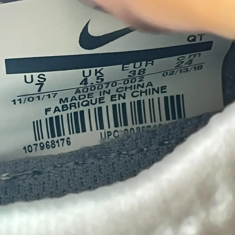 Nike Epic React Flyknit Wolf Grey Lace Up Running Shoes AQ0070-002 Womens Size 7